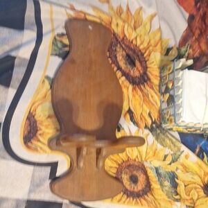 Antique Wooden Wall Mount Kerosene Lamp Holder
